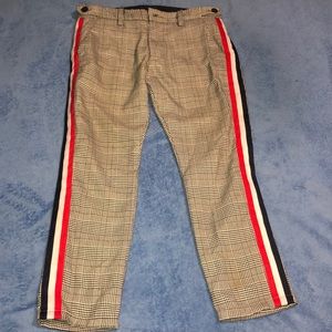 Grandpa Striped Plaid Pants